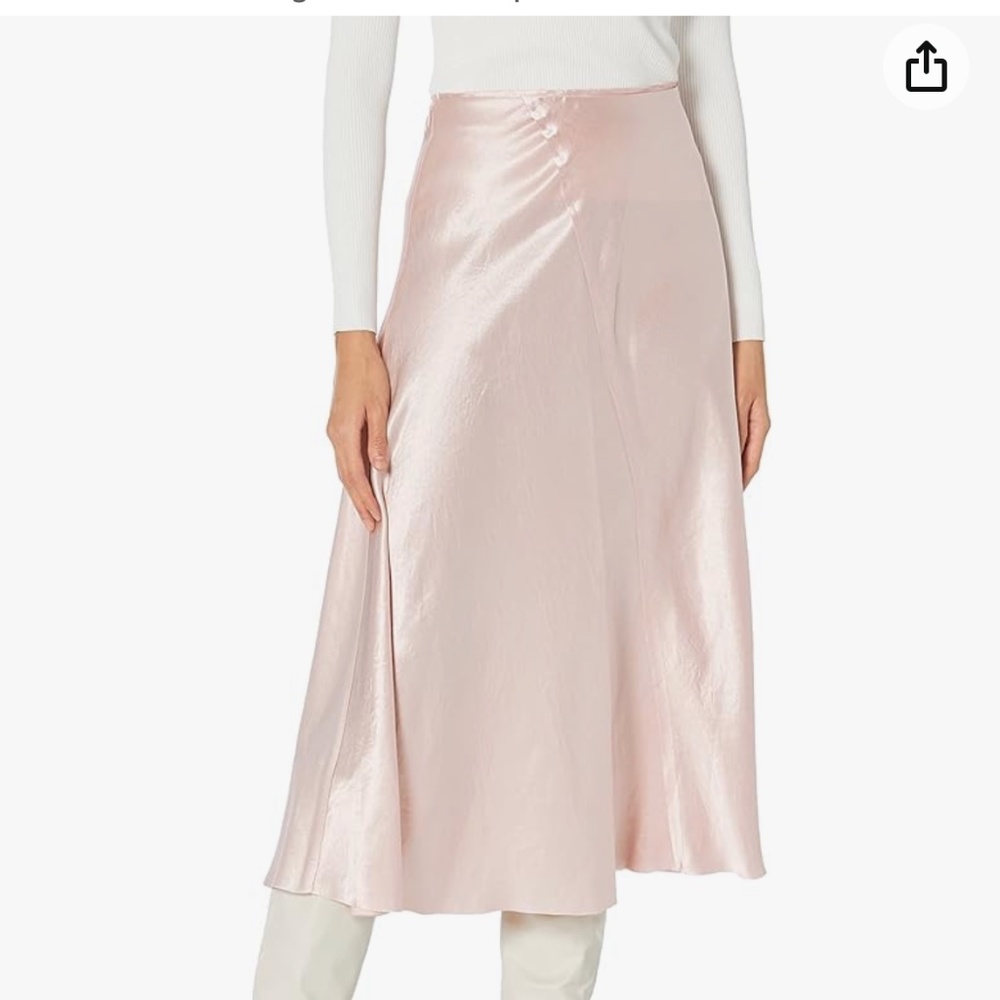 NWT Vince Raw Edge Panelled Slip Skirt in Roselle